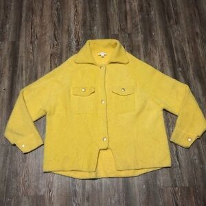 Bucketlist Frankie Shacket Women's Small Oversized Fuzzy Soft Fur Button Up Coat